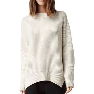 Cream All Saints Wool Blend Quinta Pull Over Sweater